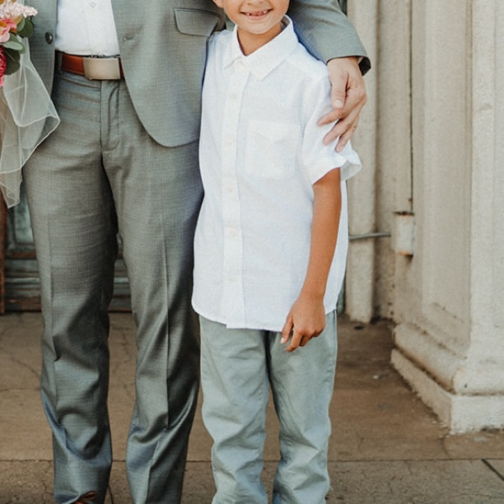 White Button Up and Gray Pants (Ring Bearer)